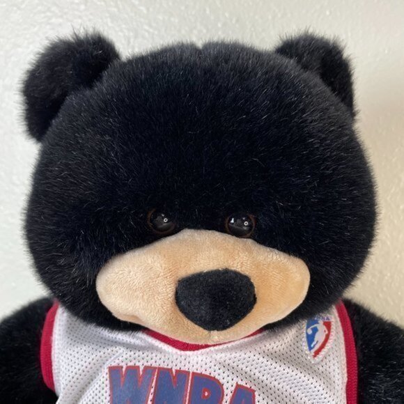 Build-A-Bear WNBA Black Bear Plush, Older Label, Basketball Accessory, 17” - Picture 7 of 11